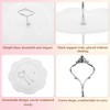 Unique Bargains 2 Tier Dessert Cupcake Stand Round Cup Cake Holder Tower White Silver Tone - 3 of 4