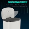 Dolonm 13 Gallon Stainless Steel Kitchen Trash Can with Foot Pedal & Soft-Close Lid, Includes 30 Bags – Sleek White Design - 4 of 4