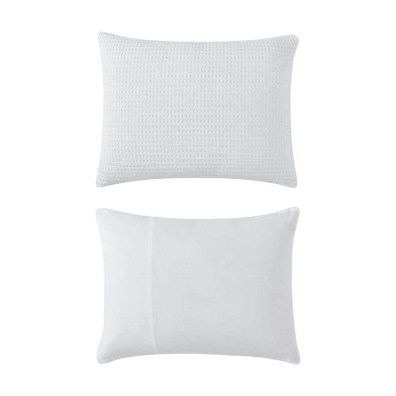Kenneth Cole New York Textured Duvet Cover & Sham Sets (Solid Waffle-White)-King, 3 of 10