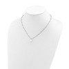 Chisel Stainless Steel Polished Imitation Pearl on a Beaded 16" Plus 2" Extension Cable Chain Necklace - 4 of 4