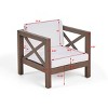 Outdoor Club Chair,Mid-Century Modern Acacia Wood Club Chair With Cushion Seat,Outdoor Furniture,Club Chair For Patio,Garden-Cuddlewood - 4 of 4