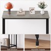 Console Table, Narrow Sofa Table, 31.8" Entryway Table w/Glass Shelf and Metal Frame Sofa Table for Living Room, Hallway, Easy to Assemble - 4 of 4