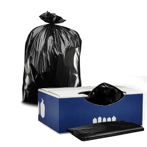 Plasticplace 42 Gallon Contractor Trash Bags, Black (25 Count) - 1 of 4