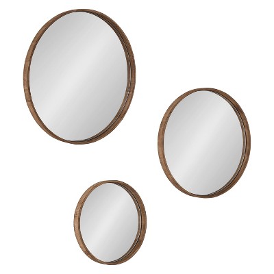 3pc Traviston Wall Mirror Set Natural - Kate & Laurel All Things Decor