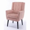 29.5"Modern Soft Velvet Material Ergonomics Accent Chair,Pink - 3 of 4