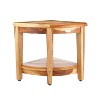18" SnazzyCorner Tall Teak Shower Shelf - EcoDecors - 2 of 4