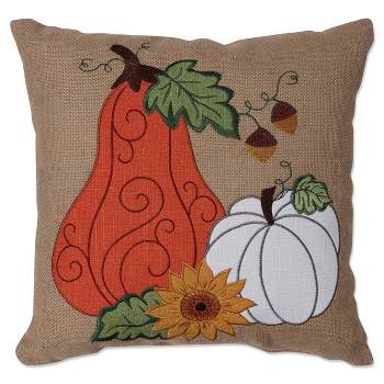 16.5"x16.5" Indoor Thanksgiving Pumpkins Square Throw Pillow  - Pillow Perfect