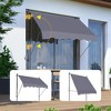 PAGED Retractable Awning Non-Screw Outdoor Sun Shade Multi-angle Adjustable Awnings UV and Water Protection for Patio, Backyard - 2 of 4