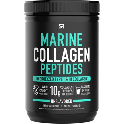 Sports Research Marine Collagen Peptides, Unflavored, 12 oz (340 g), Dietary Supplements