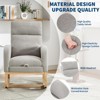 Nursery Rocking Chair with Adjustable Footrest, Glider Chair with Two Side Pockets,Teddy Fabric, Comfy Lounge Armchair with High Backrest - 4 of 4
