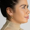 Adornia 14k Gold Plated Domed Oval Hoop Earrings - 2 of 4