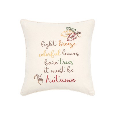 C&F Home 20" x 20" It Must Be Autumn Embroidered Fall Throw Pillow