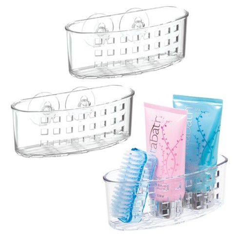 Mdesign Plastic Shower Caddy Storage Organizer Basket With Handle, Light  Pink : Target