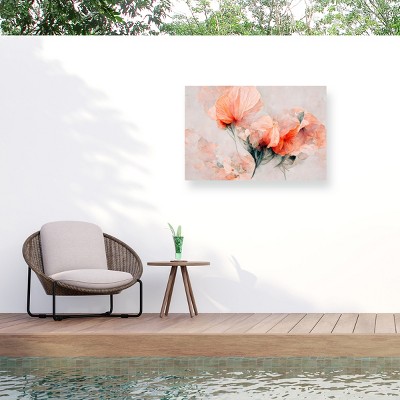 Trademark Fine Art - Treechild Wild Flowers On Beige Background Matted Framed Art