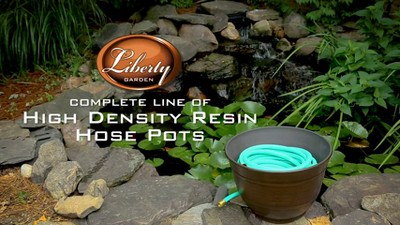 Bronze High-Density Resin Garden Hose Holder Pot