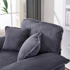 56.3" Corduroy Single Sofa Chair with Pillows and Ottoman - 4 of 4
