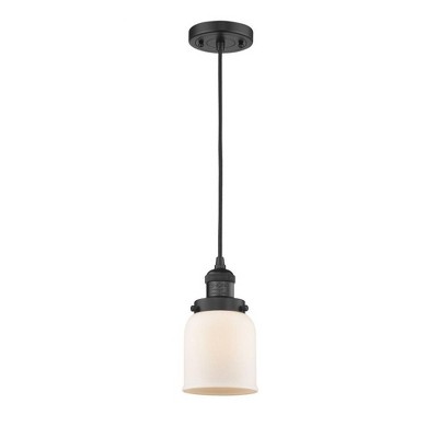 Bell - 1 Light Cord Hung Mini Pendant In Industrial Style-10 Inches Tall and 5 Inches Wide