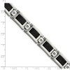 Black Bow Jewelry Mens Stainless Steel Diamond Polished & Laser Cut Bracelet, 8.25 Inch - 4 of 4