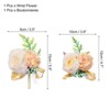 Unique Bargains Silk Wedding Artificial Rose Boutonniere and Wrist Corsage Set - 2 of 4