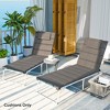 Outsunny Foldable Lounge Chair Cushion Set of 2, UPF50+ 230gsm Olefin and 25D High-Density Foam, Chaise Lounge Cushion Set, 80" x 26" - 2 of 4