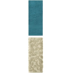 REGALWOVEN Geometry Pattern Cotton Decorative Hand Towels 13" x 30"/14" x 30" 2 Packs - 1 of 4