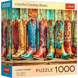 Trefl Red Colorful Cowboy Boots 1000 Piece Puzzle - 1 of 4