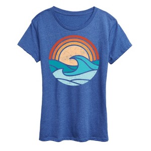 Women's - Instant Message - Wave Scene Short Sleeve Graphic T-Shirt - 1 of 4