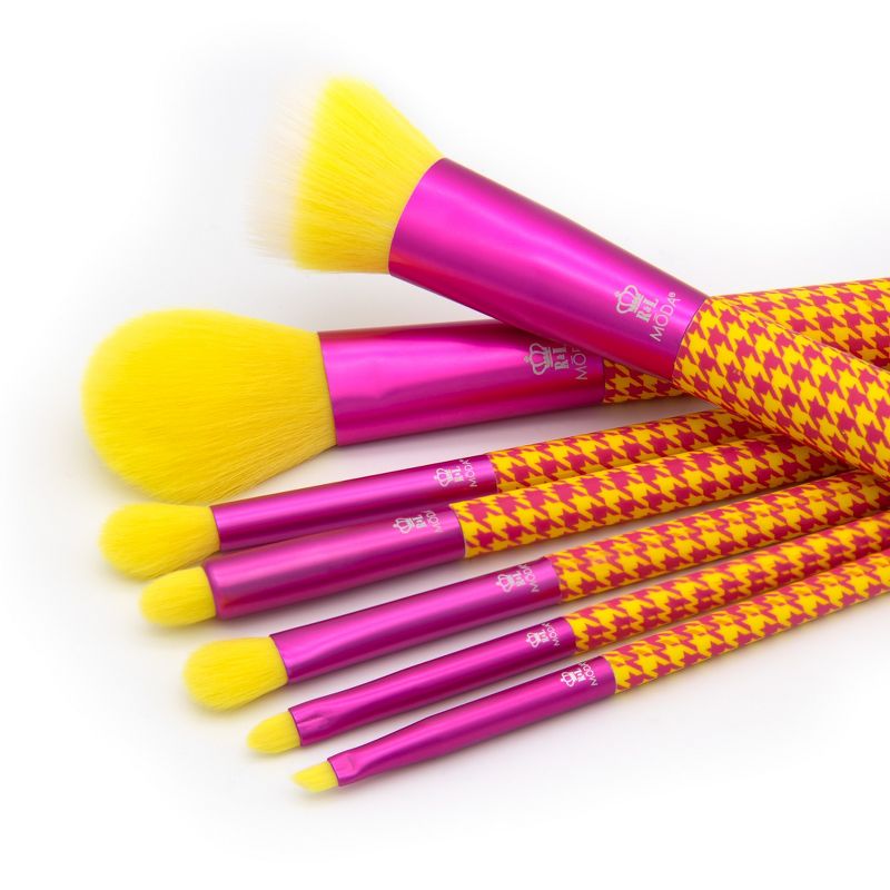 MODA Brush Keep It Classy Yellow & Pink 7pc Makeup Brush Set, 5 of 9