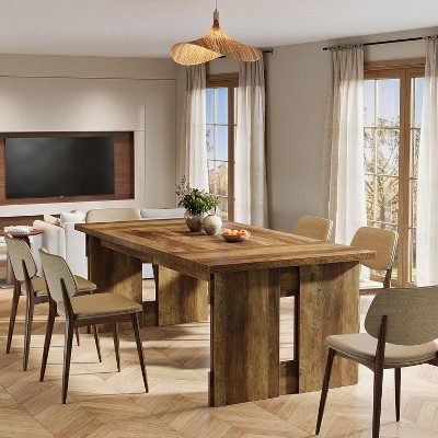 Tribesigns 63-Inch Farmhouse Dining Table for 4-6, Rectangular Kitchen Dinner Table for Dining Room, Kitchen