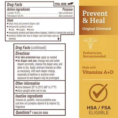 A+D Baby Diaper Rash Ointment, Baby Protectant with Vitamins A and D - 454g, 4 of 12