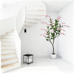 Artificial plant Tree, Artificial Plant with White Pot, Realistic Artificial Flower for Indoor Decoration and Outdoor, Large Artificial Plants - 1 of 4