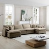 Oversized 150.38" Corduroy Modular U-Shaped Sectional Sofa with Double-Layer Cushions and 2 Ottomans, 6-Piece Free combination Sofa - 2 of 4