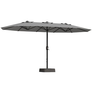 13Ft Large Patio Umbrella Outdoor Double-Sided Rectangle Market Umbrella ,Weather-Resistant Fabric, UV Protection, for Pool, and Garden - 1 of 4