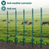 Metal Fence Posts,Sturdy Duty Metal Fence Post, Pack of 10, No Dig Garden U Post for Wire Fencing Steel Post for Yard - 3 of 4
