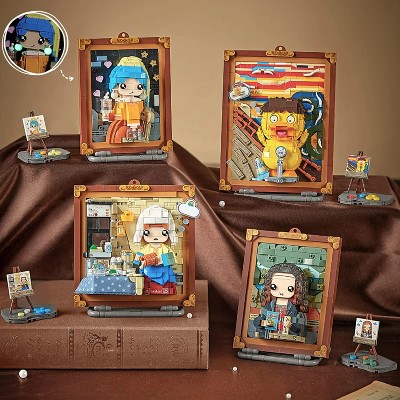 Acoinel Mini Building Blocks Kit, 3D Painting Model Set, World Famous Paintings Series