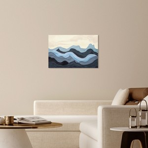 Art Remedy Waverly Blue Abstract Wall Art Unframed - 1 of 4