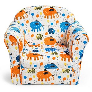 Costway Kids Cat/Astronaut/Lion/Synthetic Fake Animal/Elephant Sofa Children Armrest Couch Toddler Furniture Gift - 1 of 4