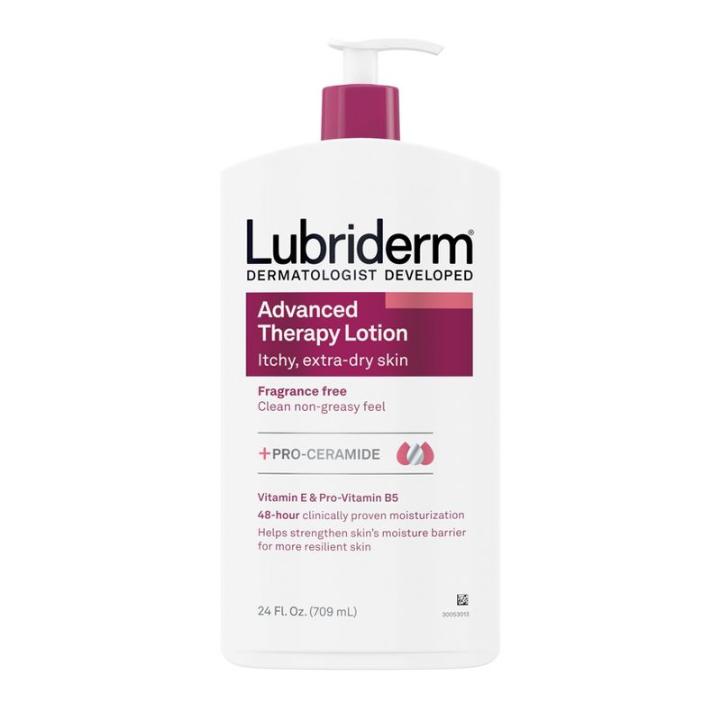 Lubriderm Advanced Therapy Lotion For Extra Dry Skin, Fragrance-Free, 24oz, 3 of 10