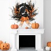 GAOMON Halloween Cat Wreaths - 22 Inch Natural Vines(Black & Orange) - 4 of 4