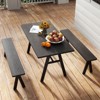 Tangkula 3-Person Outdoor Bench Set of 2 w/ 800 LBS Bearing Capacity for Garden - 4 of 4