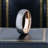 Jewelry Avalanche Rose Gold & Gunmetal IP Dome Tungsten Carbide Men Women Wedding Band 6mm - 2 of 4