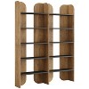 Hommoo 5-Tier Farmhouse Double Wide Bookshelf - 4 of 4