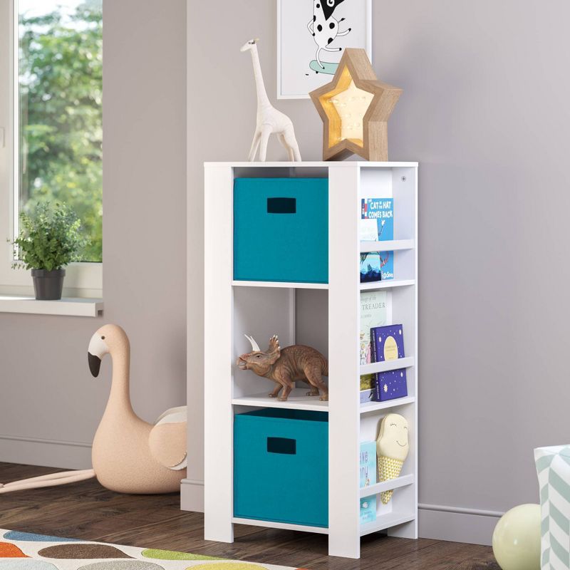 Kids&#39; Book Nook Cubby Storage Tower with Bookshelves White - RiverRidge Home, 4 of 17