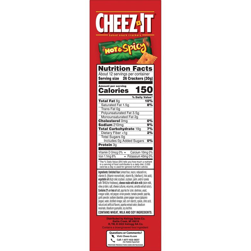 Cheez-It Hot & Spicy Baked Snack Crackers - 12.4oz, 5 of 7