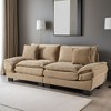 Corduroy Deep Seat Sofa Sleeper Couch Loveseat with 23-Inch Seat Depth and Pillows - Leovsnove - 2 of 4