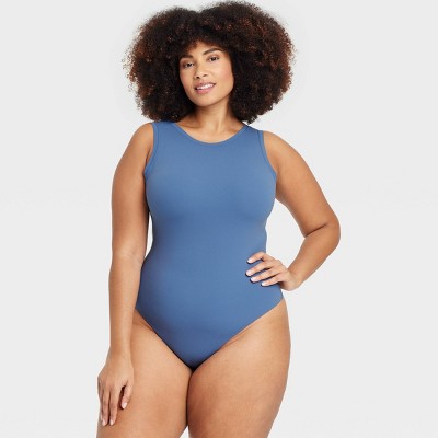 Women's Luxe Stretch High Neck Racer Thong Bodysuit - Auden™