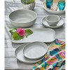 TAG Light Gray Brooklyn Melamine Plastic Dinning Butter/Bread Plate Dishwasher Safe Indoor/Outdoor 9.5x9.5 inch - 2 of 2