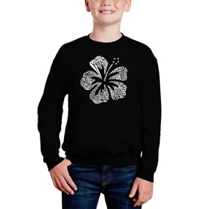 LA Pop Art Mahalo - Boy's Word Art Crewneck Sweatshirt - 1 of 3