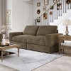 ATJafurn Corduroy Sectionals Sofa, Modern Modular Upholstered Loveseat Couch with Square Arm and Deep Seat for Living Room - 2 of 4
