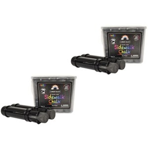 CocoNut Outdoor Jumbo 15pc Sidewalk Chalk - Carbon Black, 2pk - 1 of 4